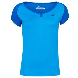 Babolat Girls Play Boat Neck Capped Sleeved T-Shirt / Blue Aster